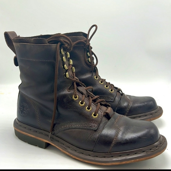 Dr marten brown leather Pier boots size 10 womens work wear. Perfect condition. - Picture 2 of 6